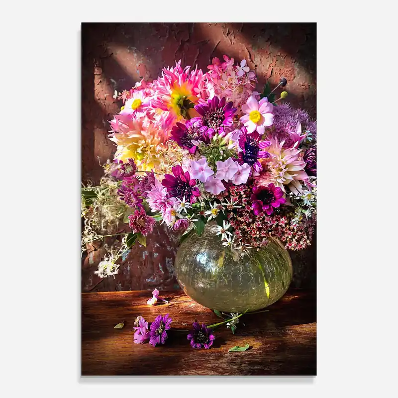 Glasbild Purple Flowers Vasw Bestpreis