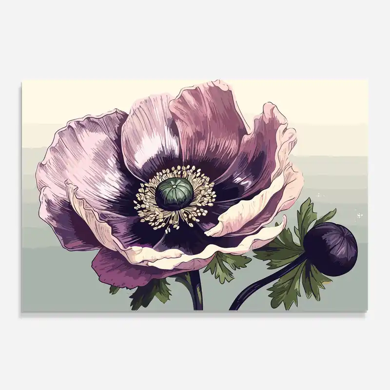 Glasbild Vintage Poppy Kracherpreis