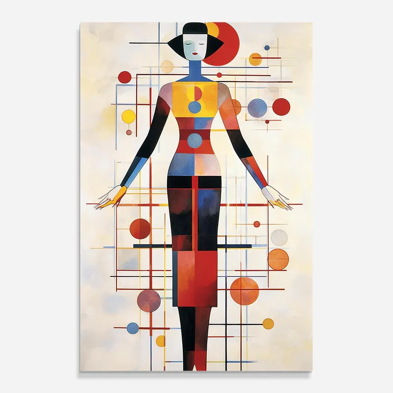Glasbild Poster Woman Artist Schneller Versand