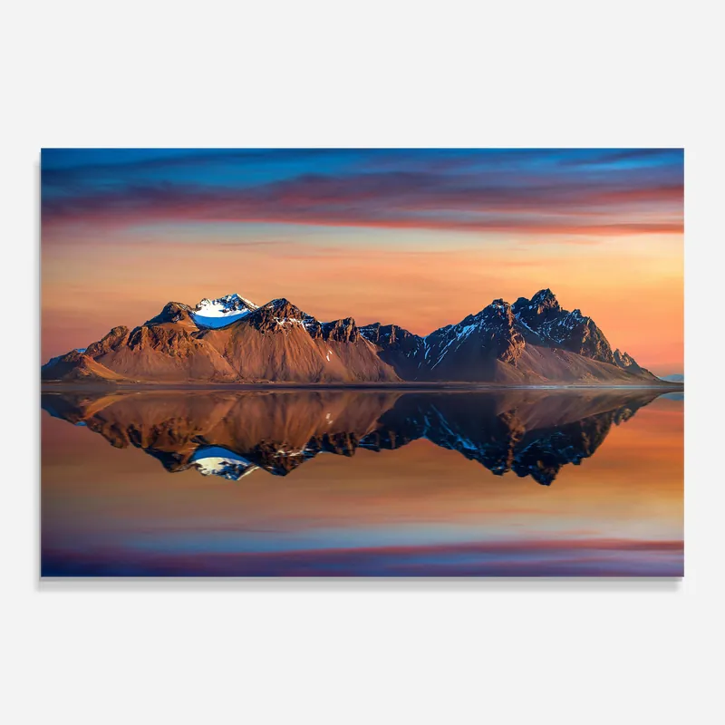 Glasbild Stokksnes Iceland Expressversand