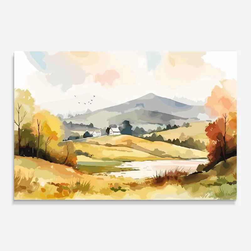 Glasbild Rural House View Meistverkauft