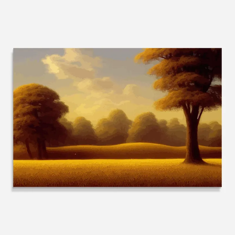 Glasbild Yellow Countryside Bestseller