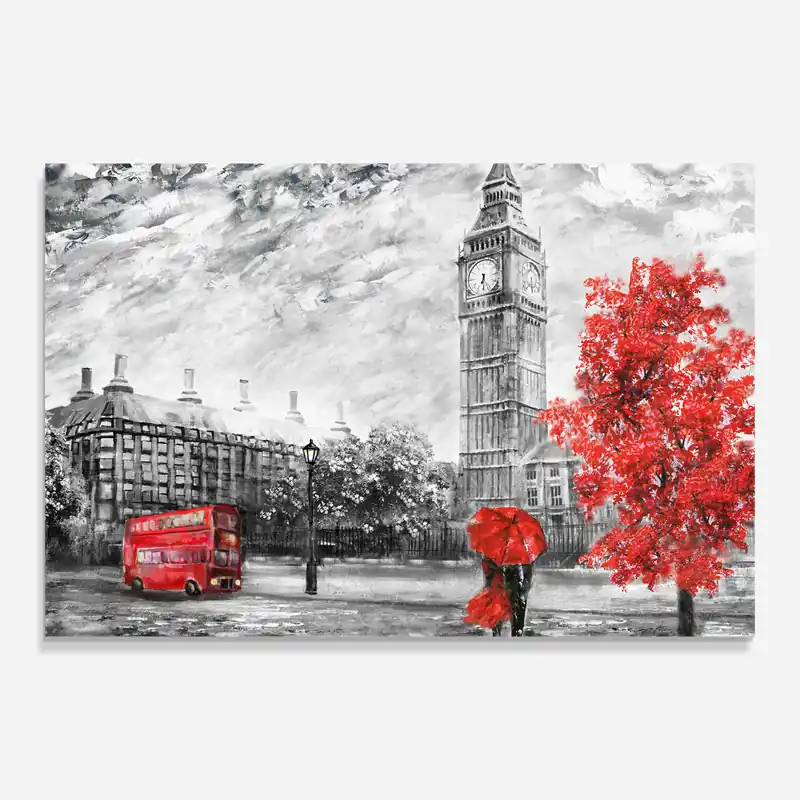 Wochenendangebot Glasbild Rainy London