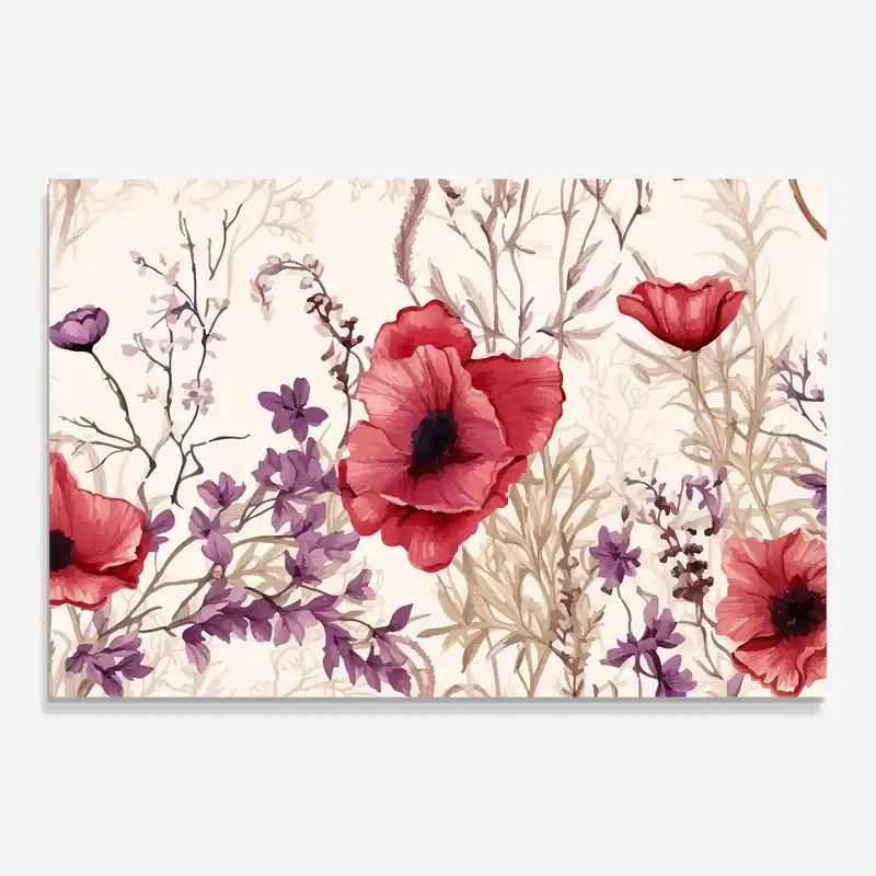 Glasbild Pretty Red Poppies Sofort Bestellen