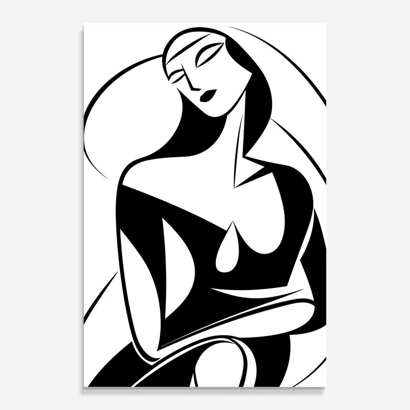 Glasbild Pretty Woman Shilouette Versand Am Gleichen Tag