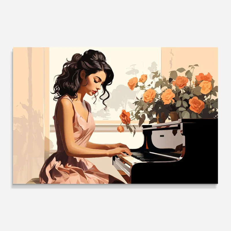 Expressversand Glasbild Singer Painting