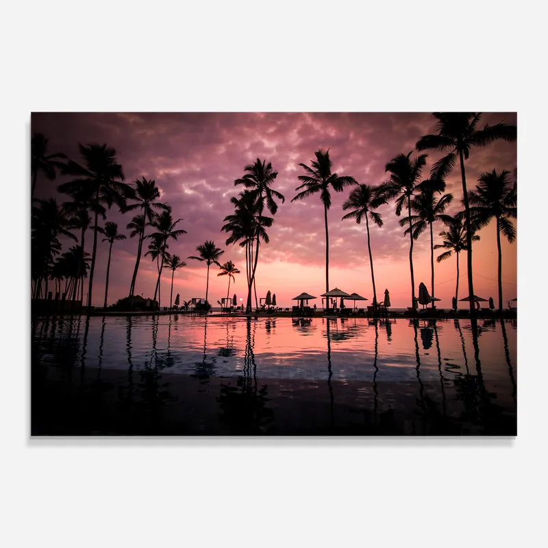 Glasbild Purple Sunset Must-Have