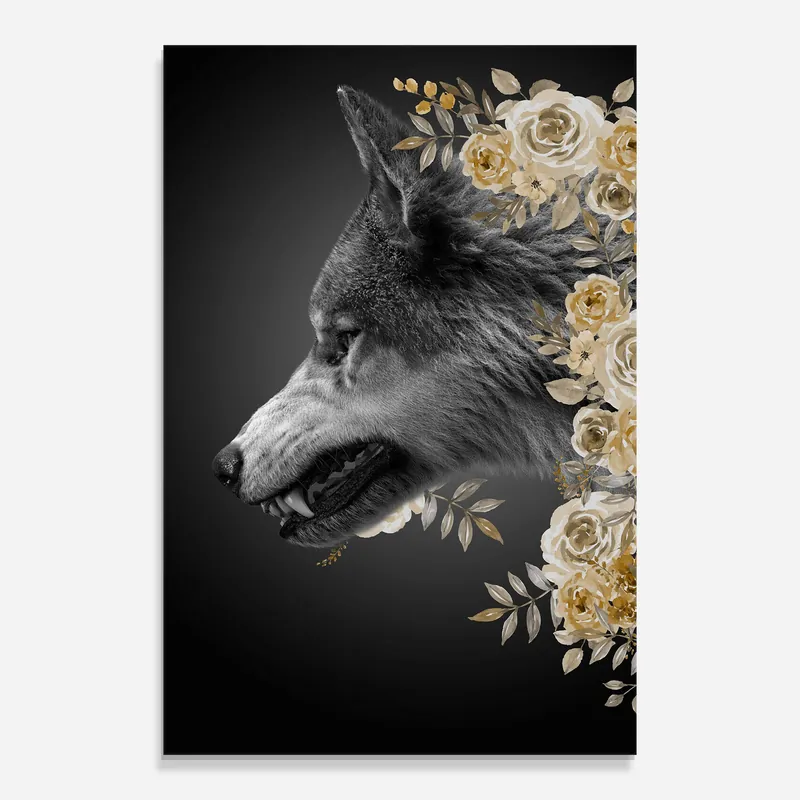 Glasbild The Wolf In You Preis Gesenkt