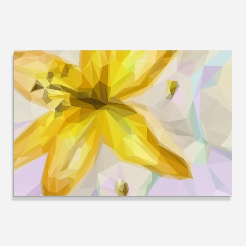 Kracherpreis Glasbild Yellow Lily Art