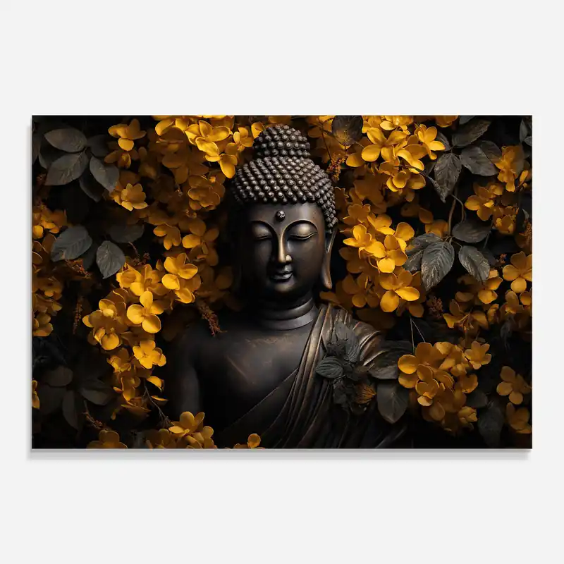 Abverkauf Glasbild Pretty Flower Buddha
