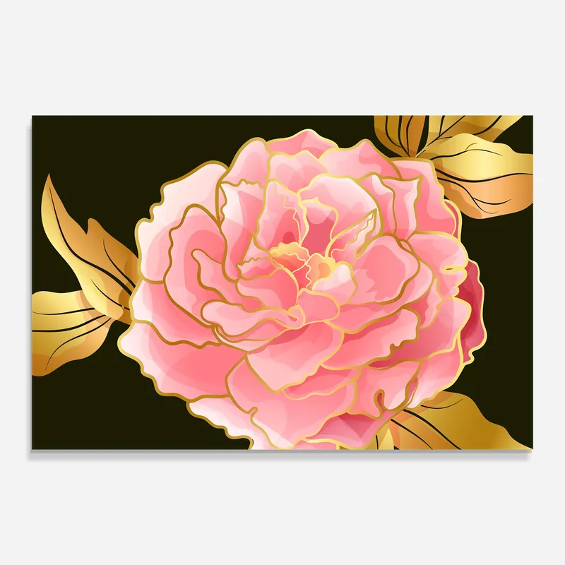 Kracherpreis Glasbild Soft Pink Peony