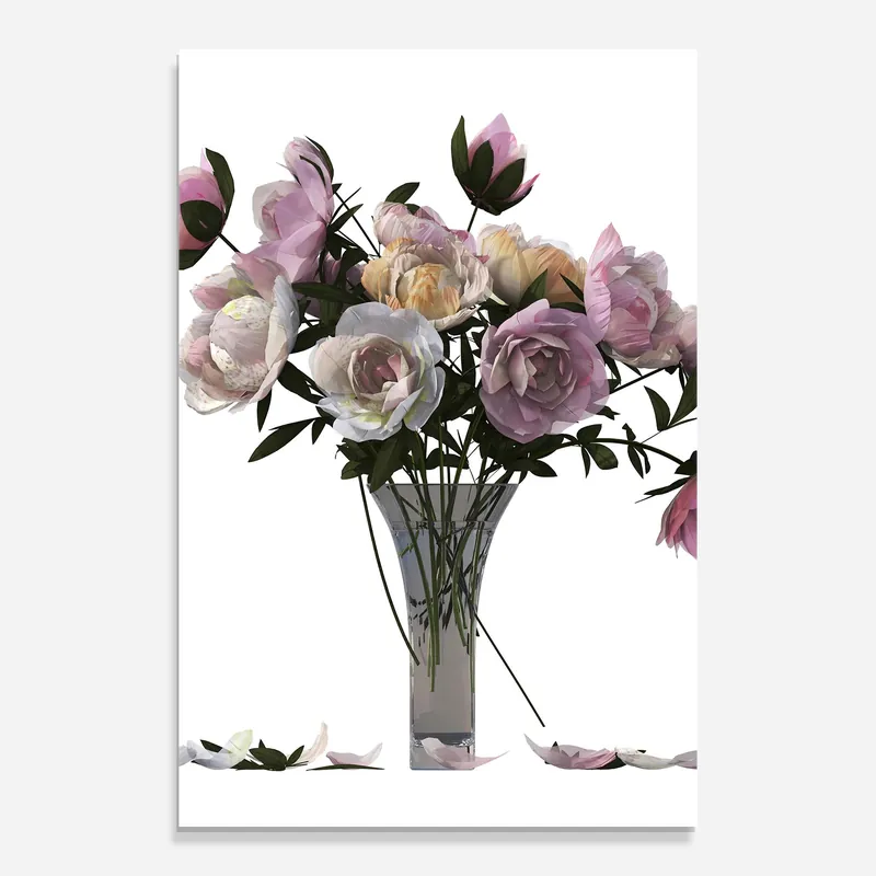 Glasbild Purple Rose Vase Preis Gesenkt