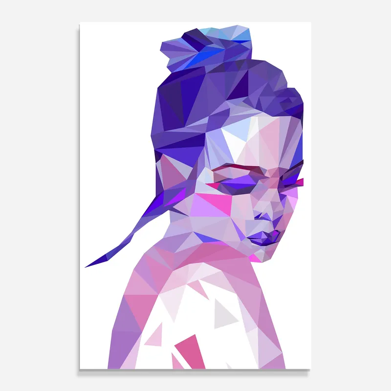 Glasbild Purple Poly Girl Kracherpreis