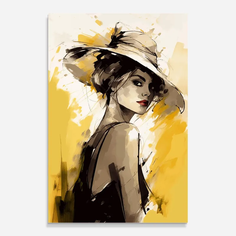 Glasbild Young Attractive Girl Preis Gesenkt