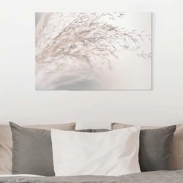 Wiesengras Close Up Glasbild Top-Seller
