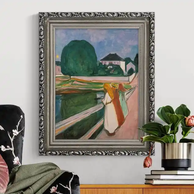 Edvard Munch - Weiße Nacht Gerahmtes Leinwandbild Letzte Chance