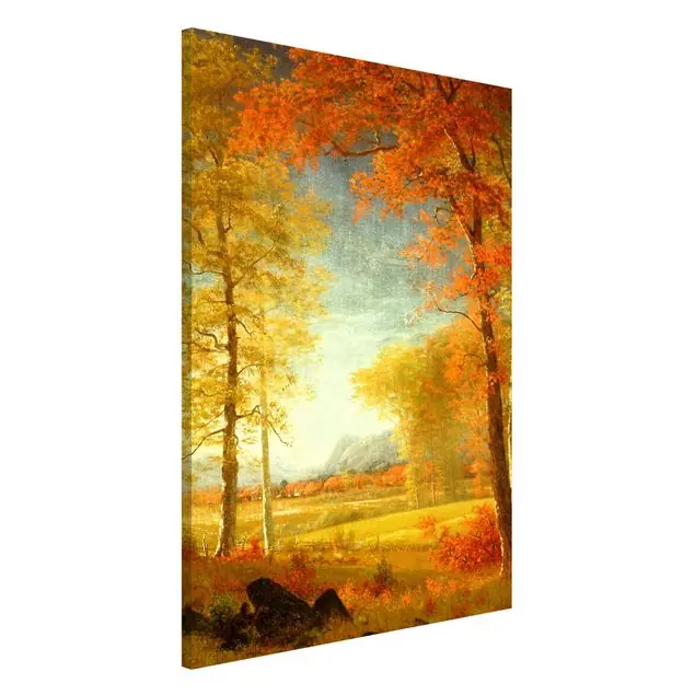 Geprüft Albert Bierstadt - Herbst in Oneida County, New York Magnettafel - Hochformat 2:3