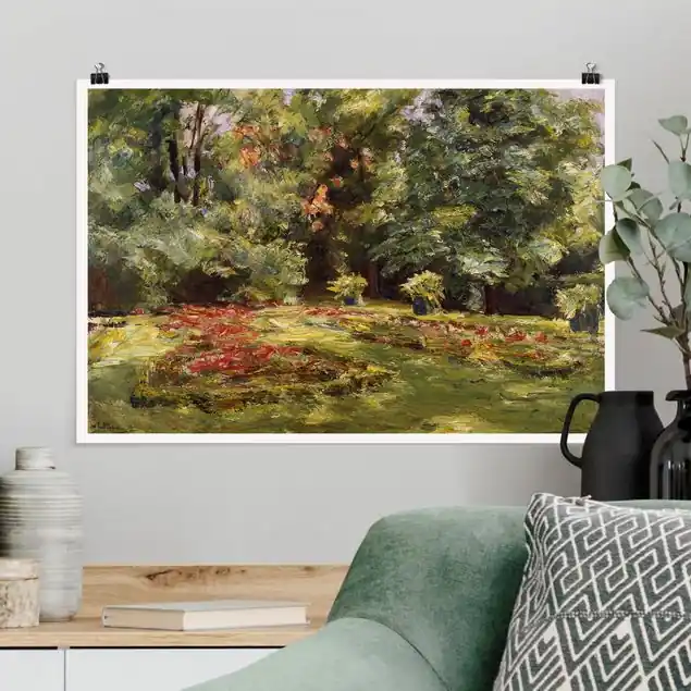 Max Liebermann - Blumenterrasse im Wannseegarten Poster - Querformat Top-Preis