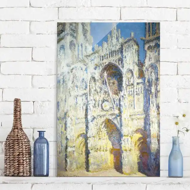 Preis Gesenkt Claude Monet - Kathedrale von Rouen                               Glasbild - Hochformat