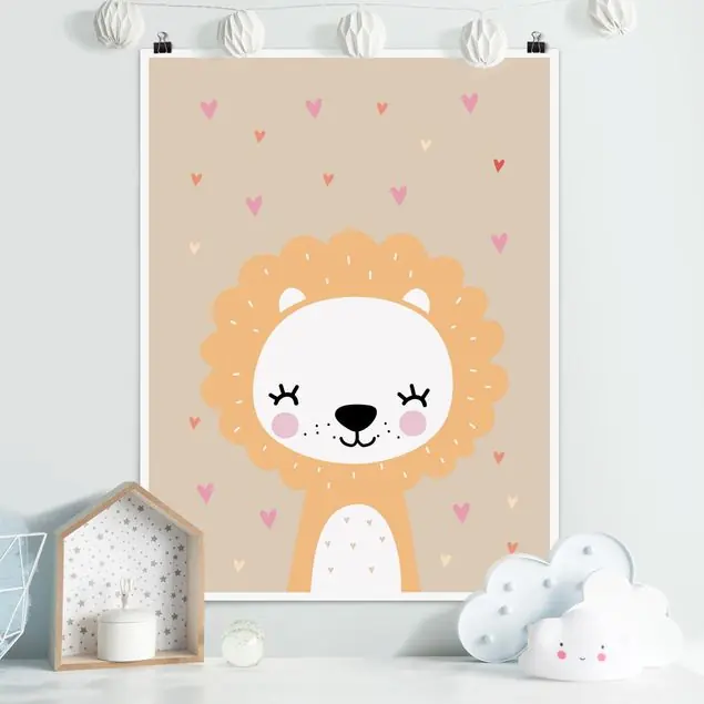 Abverkauf Der liebe Löwe Poster - Hochformat