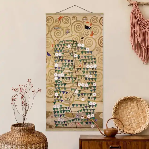 Aktuell Gustav Klimt - Entwurf für den Stocletfries Stoffbild - Hochformat