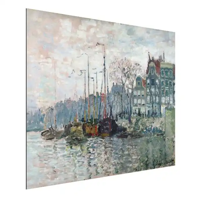 Preiswert Claude Monet - Kromme Waal Amsterdam Alu-Dibond Bild - Querformat 4:3