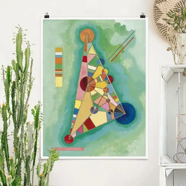 Wochenendangebot Wassily Kandinsky - Dreieck Poster - Hochformat