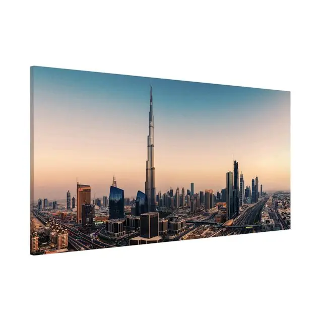 Abendstimmung in Dubai                               Magnettafel - Querformat 2:1 Markenware