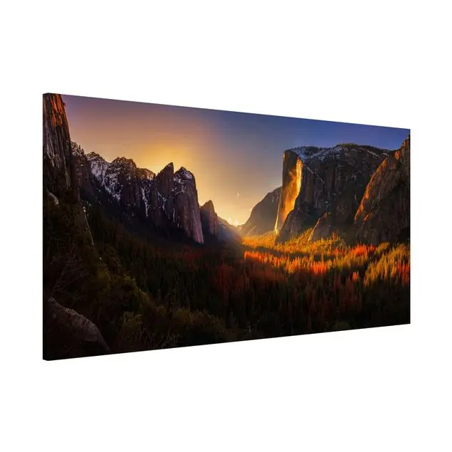 Wochenendangebot Sonnenuntergang im Yosemite                               Magnettafel - Querformat 2:1