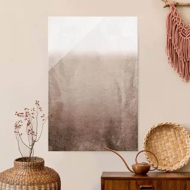 Zertifiziert Spiel der Farben Verblassendes Sepia                               Glasbild