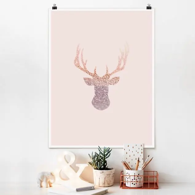 Zertifiziert Glitzernder Hirsch Poster