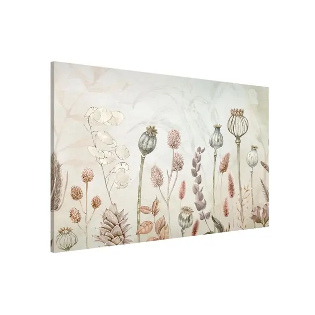 Zart getrocknete Herbstblumen                               Magnettafel Echt