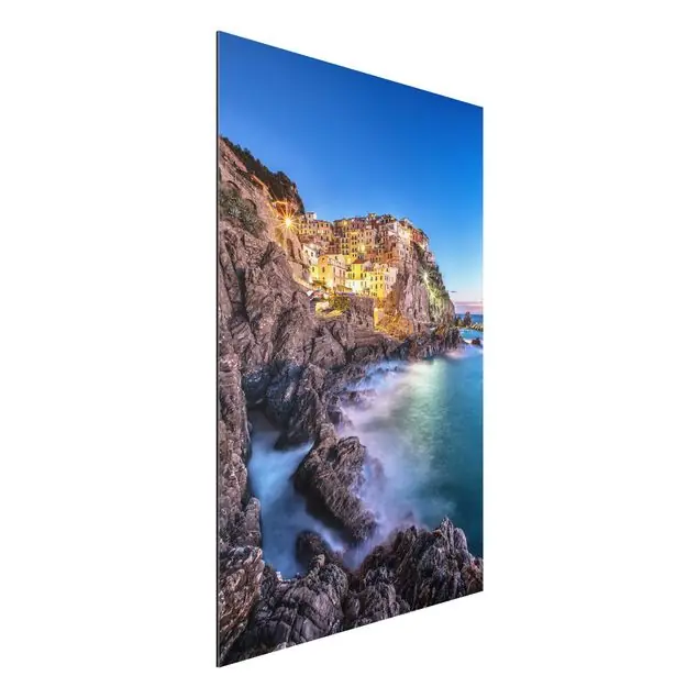 Manarola Cinque Terre Alu-Dibond Bild - Hochformat 2:3 Gratis Versand