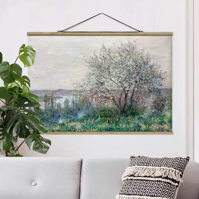 Sale Claude Monet - Frühlingsstimmung Stoffbild - Querformat