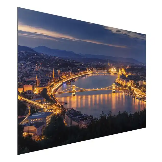 Wochenendangebot Blick über Budapest                               Alu-Dibond Bild - Querformat 3:2
