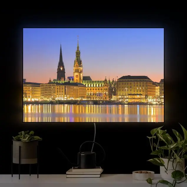 Hamburger Panorama LED-Wechselbild Must-Have