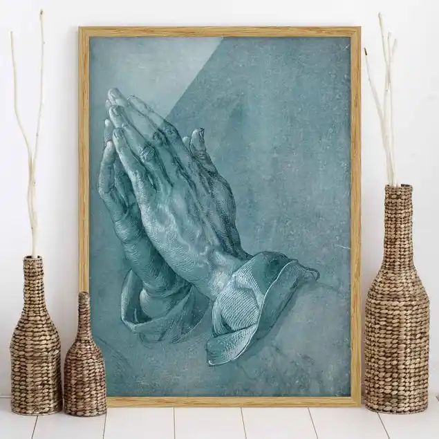 Albrecht Dürer - Studie zu Betende Hände Bild mit Rahmen - Hochformat Sofort Bestellen