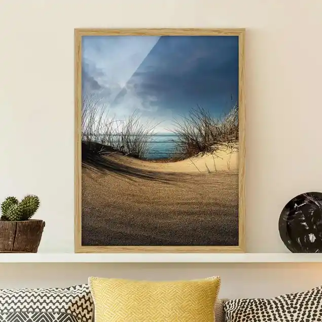 Sanddüne Bild mit Rahmen - Hochformat Sonderaktion