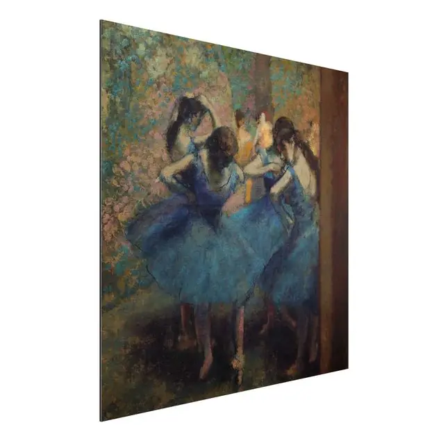 Edgar Degas - Blaue Tänzerinnen Alu-Dibond Bild - Quadrat Neue Kollektion