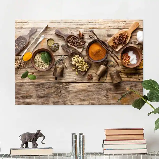 Würzmischung                               Glasbild - Querformat Sonderangebot