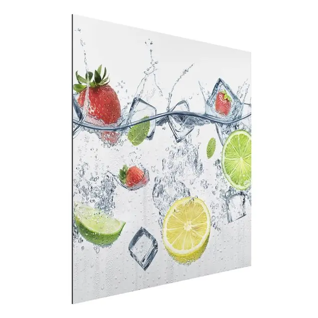 Frucht Cocktail Alu-Dibond Bild - Quadrat Sichere Zahlung