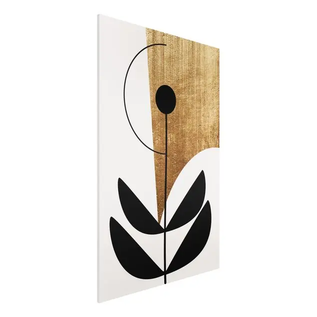 Abstrakte Formen - Blume Gold                               Forexbild Expressversand