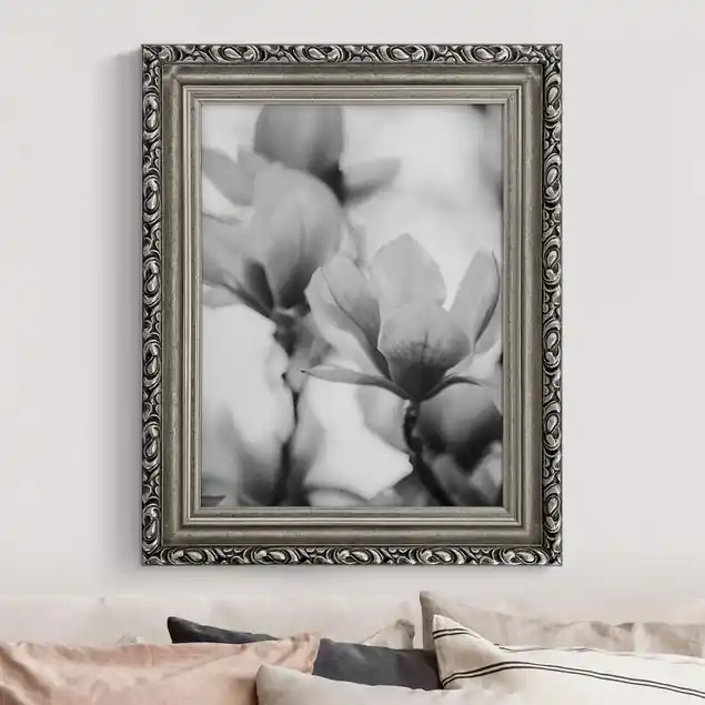 Wochenendangebot Zarte Magnolienblüten II Gerahmtes Leinwandbild