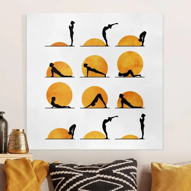 Yoga - Der Sonnengruß                               Leinwandbild – Canvas Sonderaktion