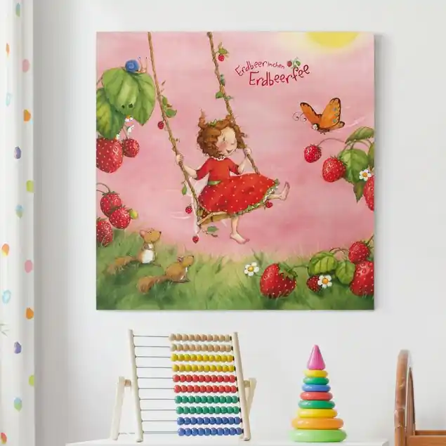 Erdbeerinchen Erdbeerfee - Baumschaukel                               Leinwandbild – Canvas Jetzt Bestellen