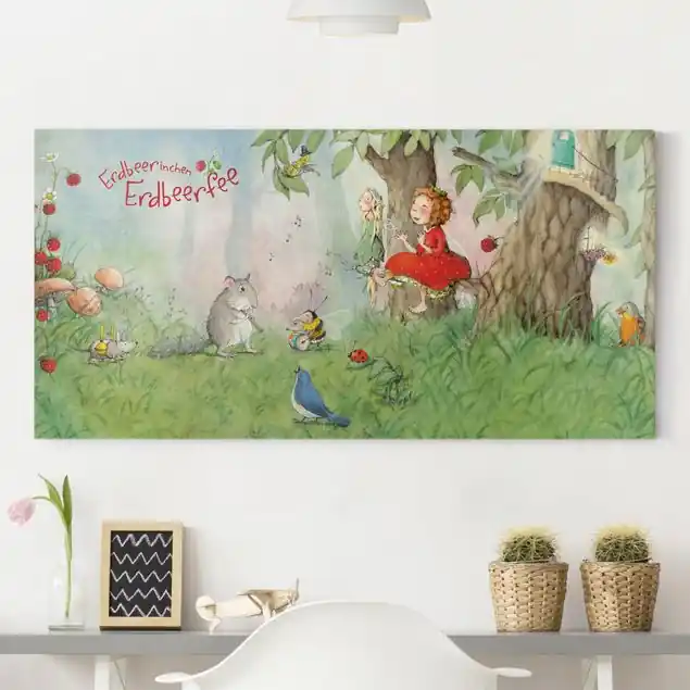 Aktuell Erdbeerinchen Erdbeerfee - Zusammen Musizieren                               Leinwandbild – Canvas