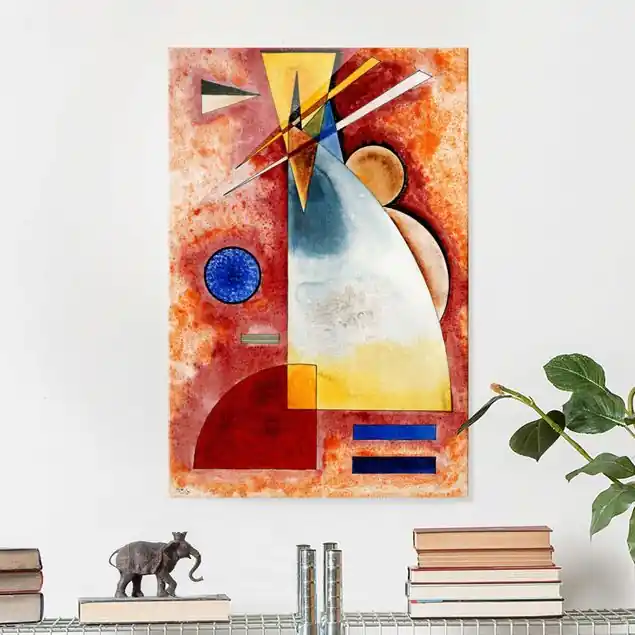 Zertifiziert Wassily Kandinsky - Ineinander Glasbild - Hochformat