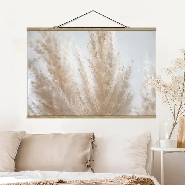 Zartes Pampasgras Close Up                               Stoffbild Top-Angebot