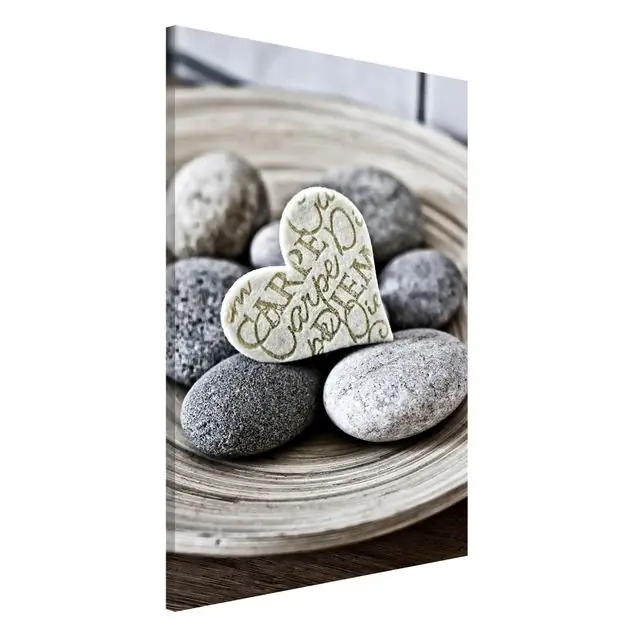 Kostenloser Versand Carpe Diem Herz mit Steinen Magnettafel