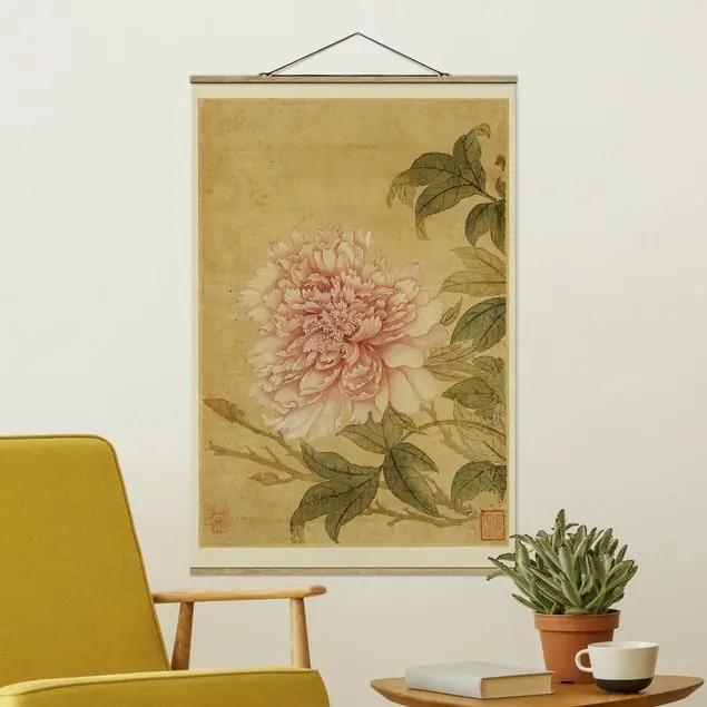 Yun Shouping - Chrysantheme                               Stoffbild - Hochformat Billig